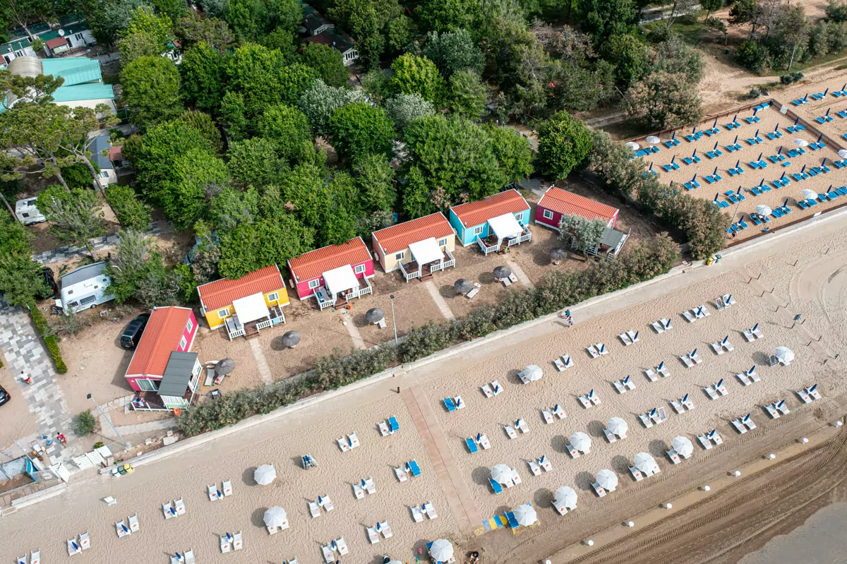 La pineta attrezzata al centro vacanze villaggio san francesco a caorle