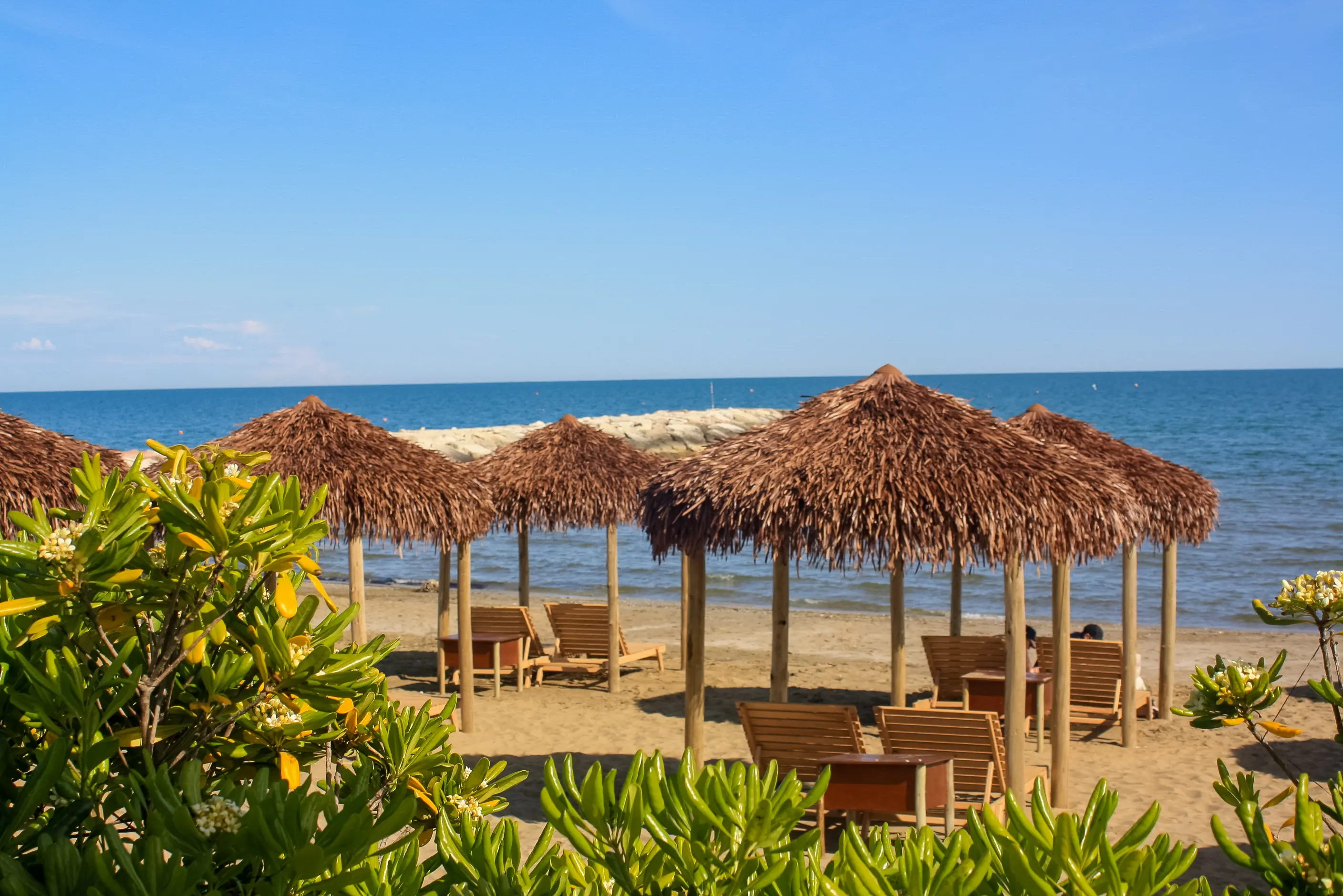 Gazebo sulla spiaggia del Villaggio San Francesco